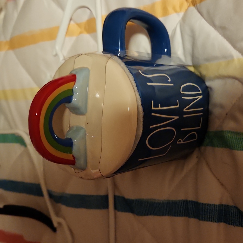Rae dunn mug with topper